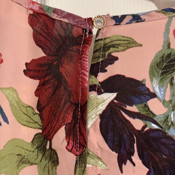 Mauve Floral Print Sleeveless Romper Maxi Style - Picture 9 of 16